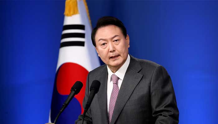 Yoon Suk-Yeol holds first official news conference, after taking office in May, to mark 100 days in office, in Seoul, South Korea, August 17, 2022. — Reuters
