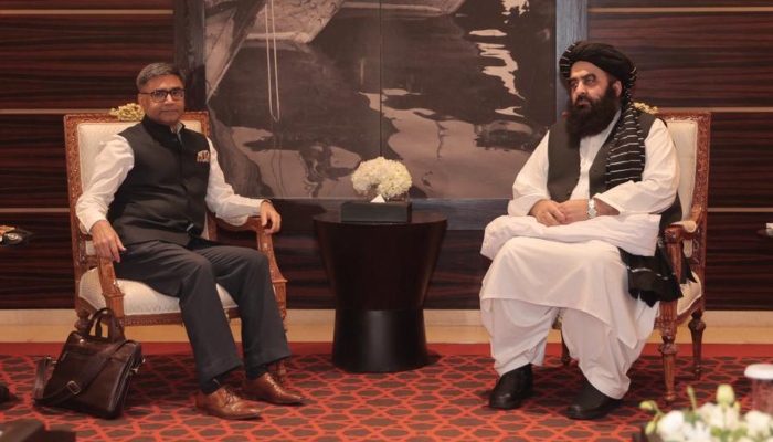 Indian Foreign Secretary Vikram Misri meets Afghanistan Acting Foreign Minister Amir Khan Muttaqi, in Dubai on Wednesday, January 8, 2025. — X/@MEAIndia