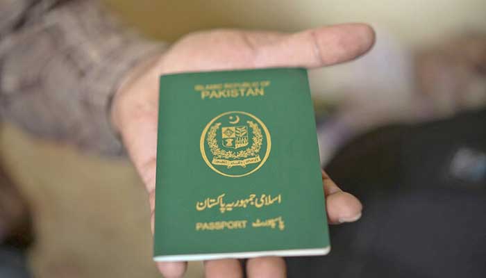 An image shows Pakistani passport. — AFP/File