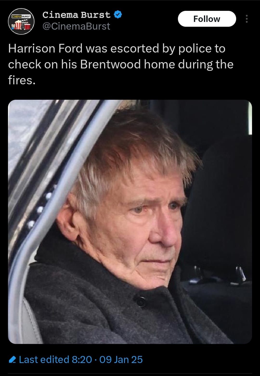 Harrison Ford spotted engaging with the police
