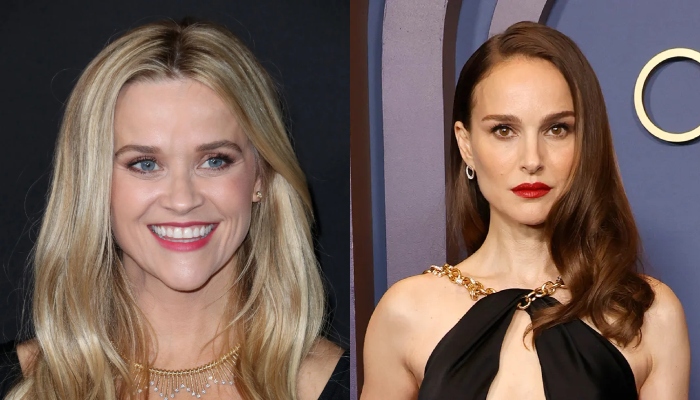 Photo: Reese Witherspoon trying to coax Natalie Portman: Source