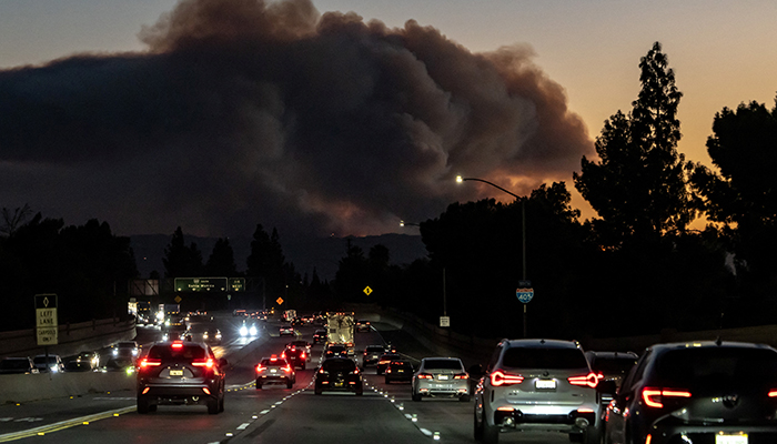 Smoke rises over the hills from the Palisades Fire near Santa Monica, Los Angeles County, California, U.S., January 10, 2025. — Reuters