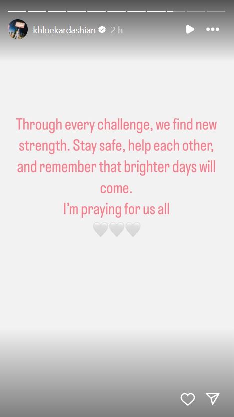 Khloe Kardashian voices support for LA Fire Chief with heartfelt note