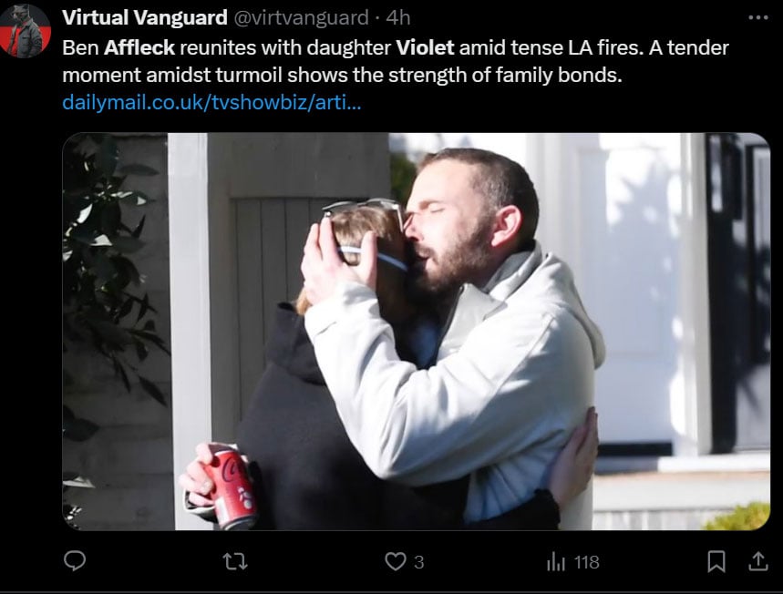 Ben Affleck and Jennifer Garners daughter Violet stands tall amid LA fires