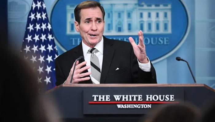 White House official John Kirby speaks during the daily briefing in the Brady Briefing Room of the White House in Washington, DC, on December 7, 2023. — Reuters