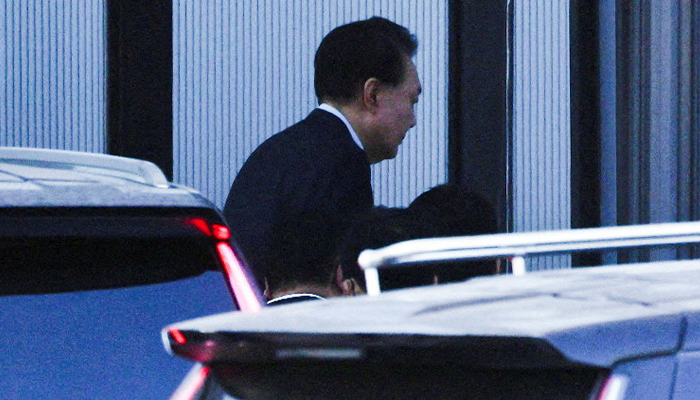 South Koreas impeached President Yoon Suk Yeol arrives at the Corruption Investigation Office for High-ranking Officials (CIO), in Gwacheon, South Korea, January 15, 2025. — Reuters
