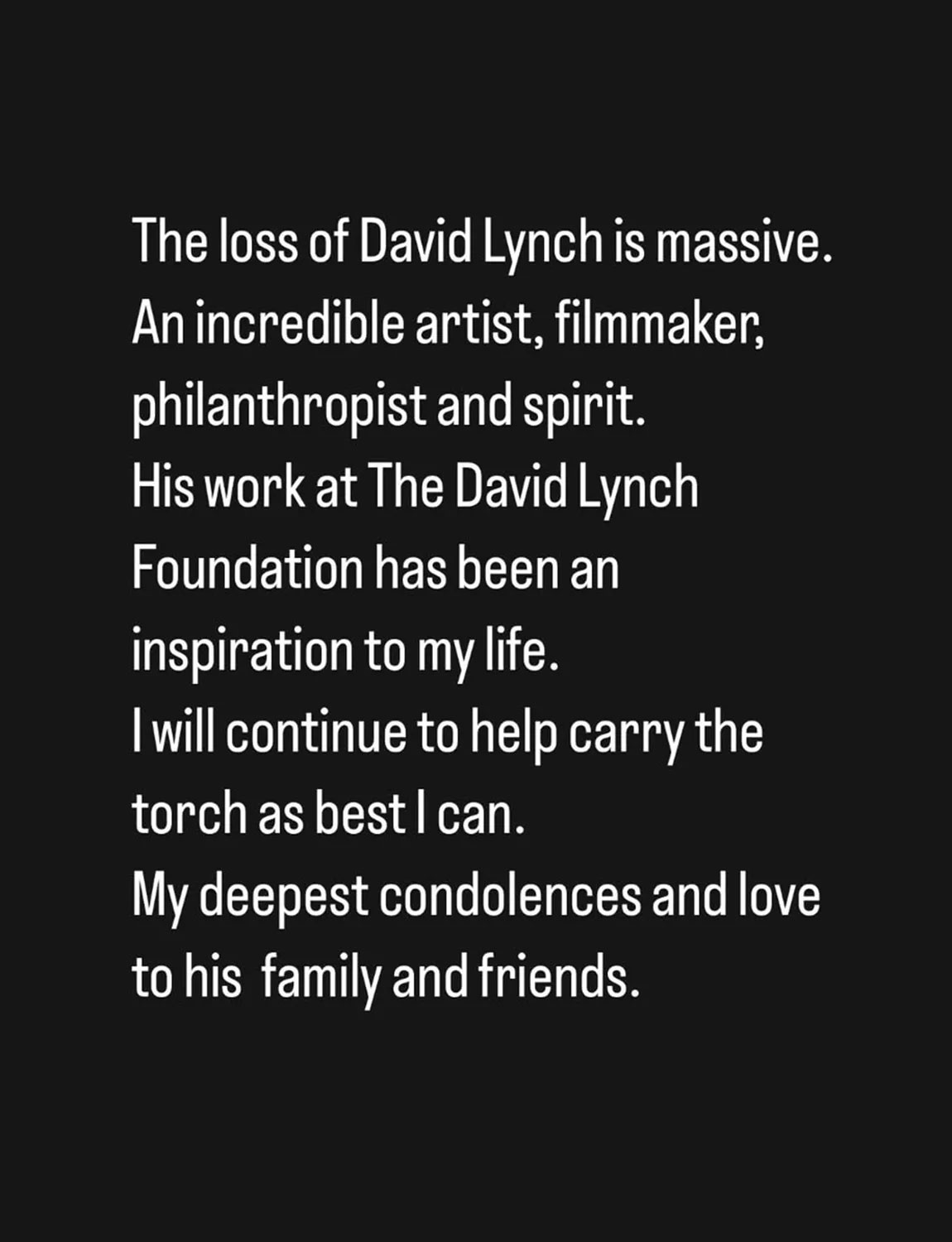 Hugh Jackman pays moving tribute to filmmaker David Lynch