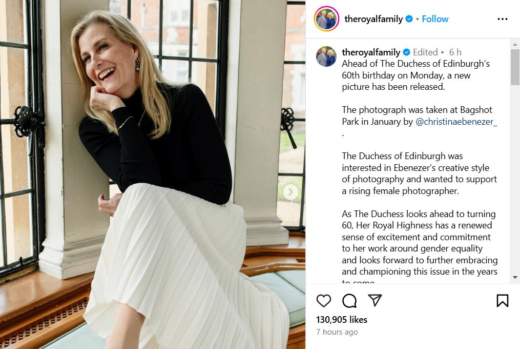 Duchess Sophie receives royal acknowledgement ahead of milestone birthday