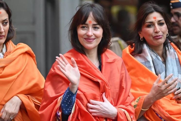 Dakota Johnson embraces Indian style in recent outing with Chris Martin