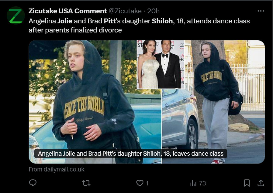 Angelina Jolie and Brad Pitts daughter Shiloh makes rare appearance