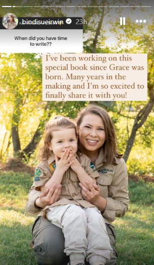 Bindi Irwin offers a glimpse into her first book post release