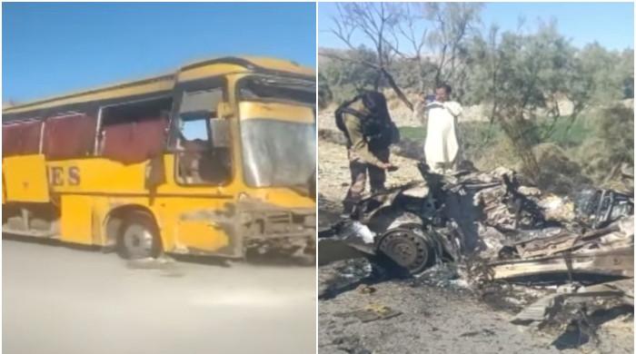 Roadside blast hitting passenger bus leaves one dead, seven injured in Khuzdar