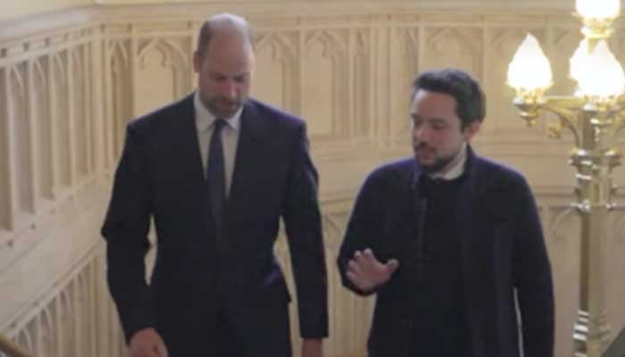 William welcomes Jordans Crown Prince whose wedding he attended with Kate