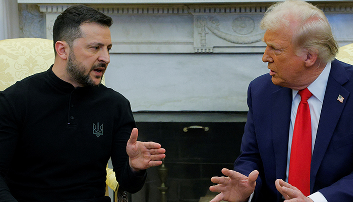 US President Donald Trump meets with Ukrainian President Volodymyr Zelensky at the White House in Washington, DC, US, February 28, 2025. — Reuters