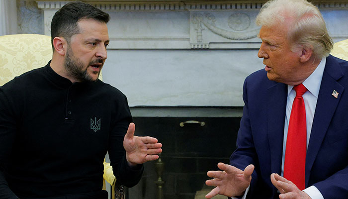 US President Donald Trump meets with Ukrainian President Volodymyr Zelensky at the White House in Washington, D.C., US, February 28, 2025. — Reuters