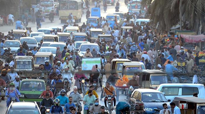 Dry northwesterly winds blow over Karachi
