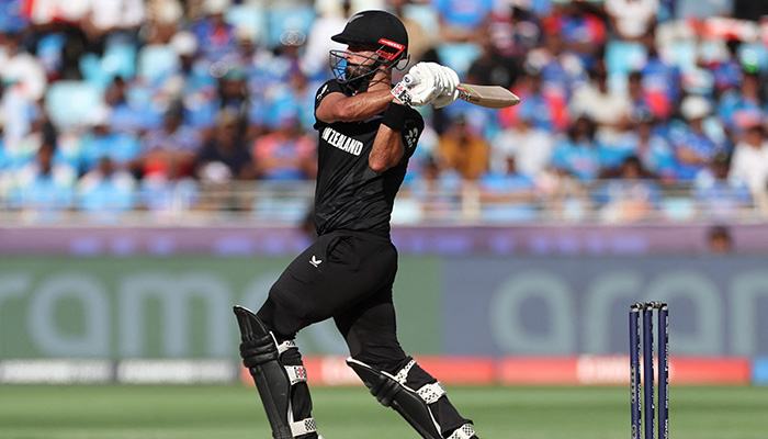 New Zealands Daryl Mitchell in action during the ICC Champions Trophy 2025 final at Dubai International Stadium on March 9, 2025. — Reuters