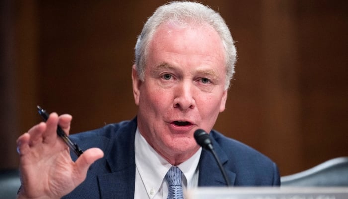 Senator Chris Van Hollen during the Senate Banking, Housing, and Urban Affairs Committee hearing, in Dirksen Senate Office Building in Washington, DC, US. — Reuters/File