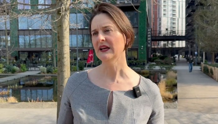 Margaret MacLeod, senior US State Department official, speaks to Geo News in London, United Kingdom, March 24, 2025. — Reporter