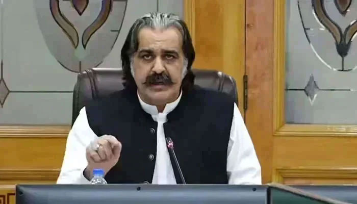 KP Chief MinisterAli Amin Gandapur chairs a cabinet meeting on April 24, 2024. — Facebook@AliAminKhanGandapurPti