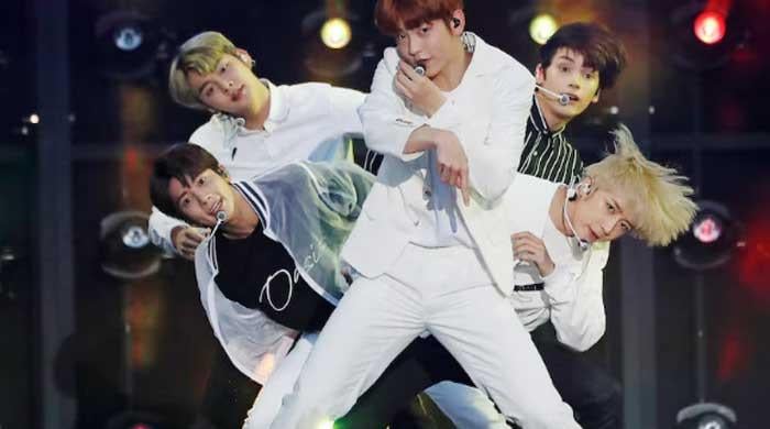 TXT performing during their European tour debut