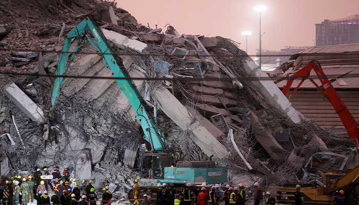 Rescue personnel work at the site of a building that collapsed, following a strong earthquake, in Bangkok, Thailand, March 29, 2025. — Reuters