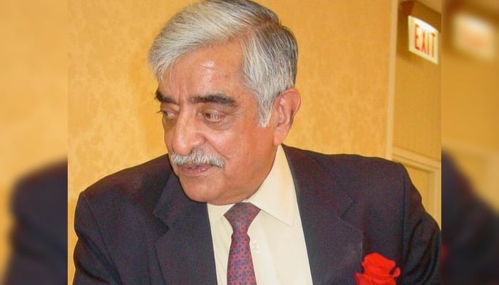 An undated image of Pakistans former foreign secretary Najmuddin A Sheikh. — X/@Fntirmizi
