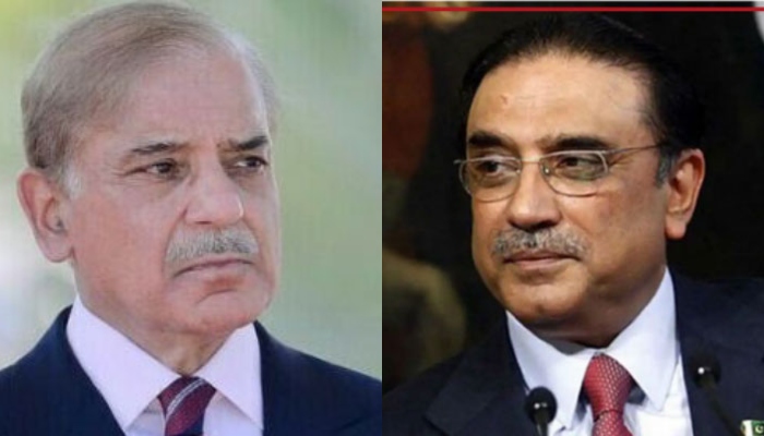 This combination photo shows Prime Minister Shehbaz Sharif (left) and President Asif Ali Zardari. — APP/File