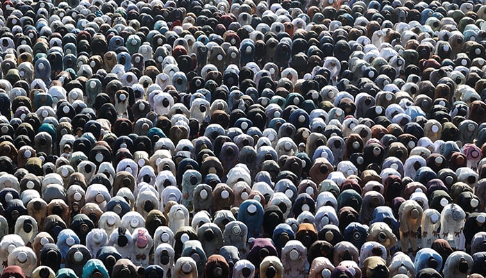 Muslims attend Eid ul Fitr prayers to mark the end of the holy month of Ramadan, in Karachi, March 31, 2025. — Reuters