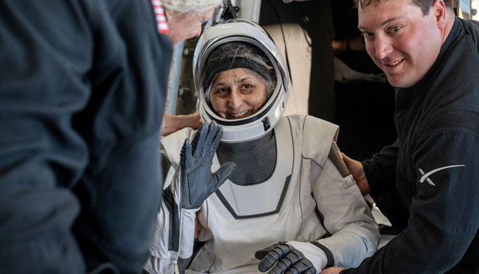 Nasa astronaut Suni Williams is helped out of a SpaceX Dragon spacecraft onboard the SpaceX recovery ship MEGAN after she, Nasa astronaut Nick Hague, and Butch Wilmore, and Roscosmos cosmonaut Aleksandr Gorbunov landed in the water off the coast of Tallahassee, Florida, Tuesday, March 18, 2025. — Reuters