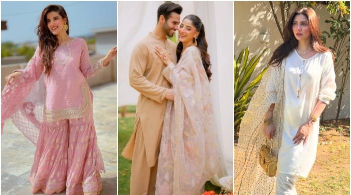 Pakistani Celebrities in Pastel Outfits for Eid ul Fitr 2025