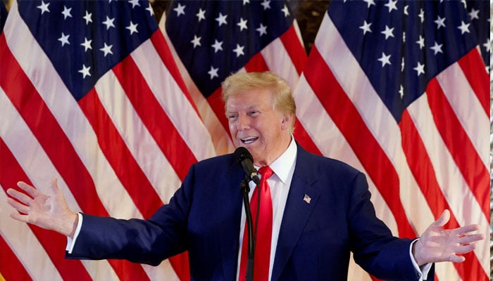 US President Donald Trump gestures as he speaks during a press conference at Trump Tower in New York City, US, May 31, 2024. — Reuters