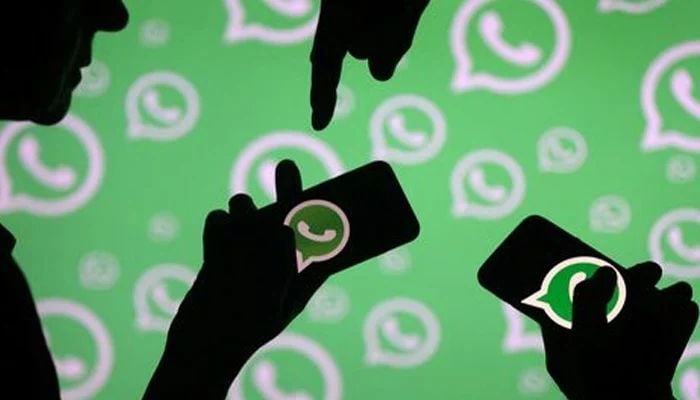 The image shows display of the WhatsApp logo. - Reuters