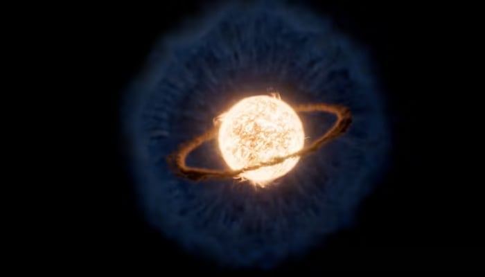 An artists concept shows a ring of hot gas left after a star consumed a planet, in this undated illustration. —Reuters/ File