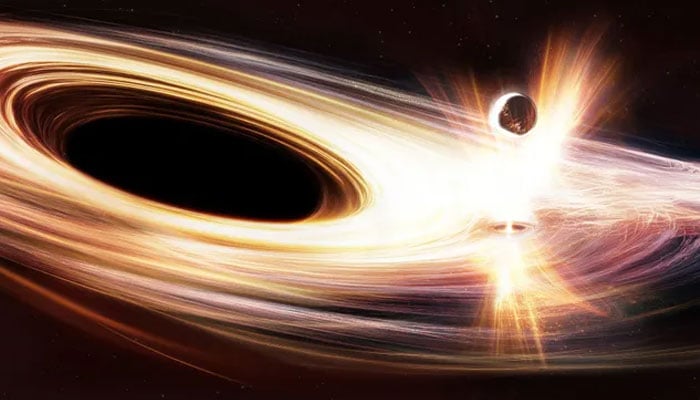 The representational image shows a supermassive black hole. — ESA/File