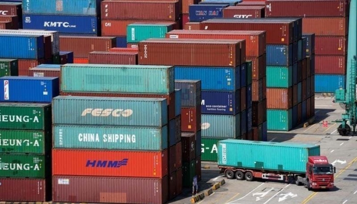 A representational image of containers stored at a port. — Reuters