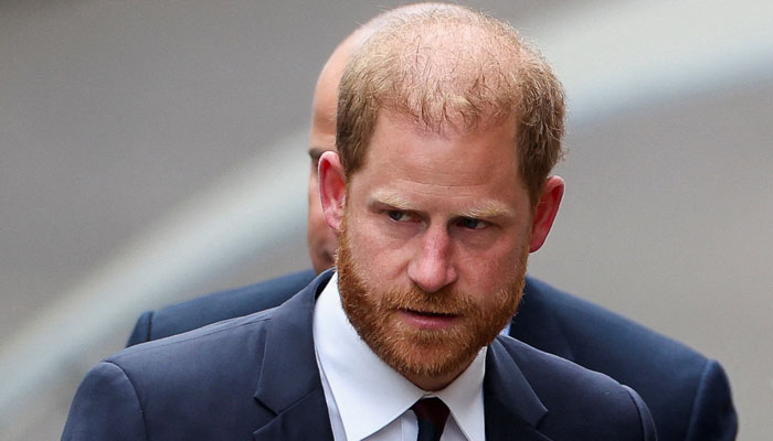 Prince Harry outside the High Court in London, Britain, April 9, 2025. REUTERS/Isabel Infantes