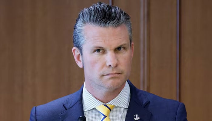 Pete Hegseth, US secretary of defense, attends a joint news conference with Gen Nakatani, Japans defense minister, not photographed, at the Ministry of Defense in Tokyo, Japan, on Sunday, March 30, 2025. — Reuters