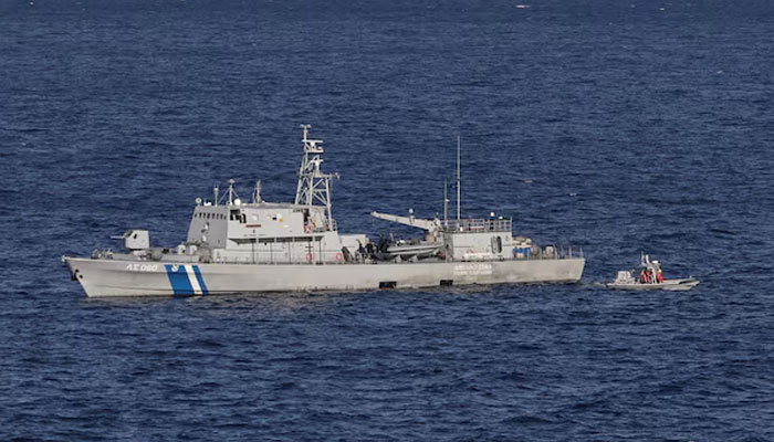 This representational image shows a Greek Coast Guard ship takes part in a search and rescue operation following a shipwreck off the island of Samos, Greece, November 25, 2024. — Reuters