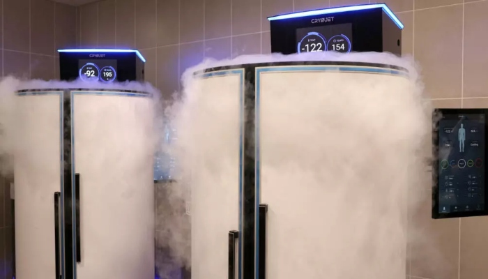 This representational image shows a cryotherapy chamber. — AFP/File