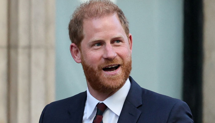 Prince Harry outside the High Court in London, Britain, April 9, 2025. REUTERS/Isabel Infantes