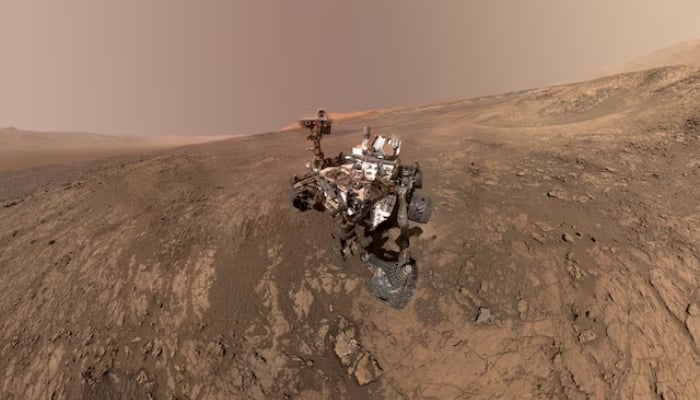 A self-portrait of Nasas Curiosity Mars rover shows the vehicle on Vera Rubin Ridge on the planet Mars, which the rover has been investigating for the past several months, in this handout photo mosaic assembled from dozens of images taken January 23, 2018 and released January 31, 2018. — Reuters