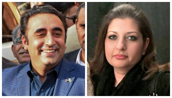 (From right) Saba Talpur and Pakistan Peoples Party Chairman Bilawal Bhutto Zardari. —Facebook/AFP/File