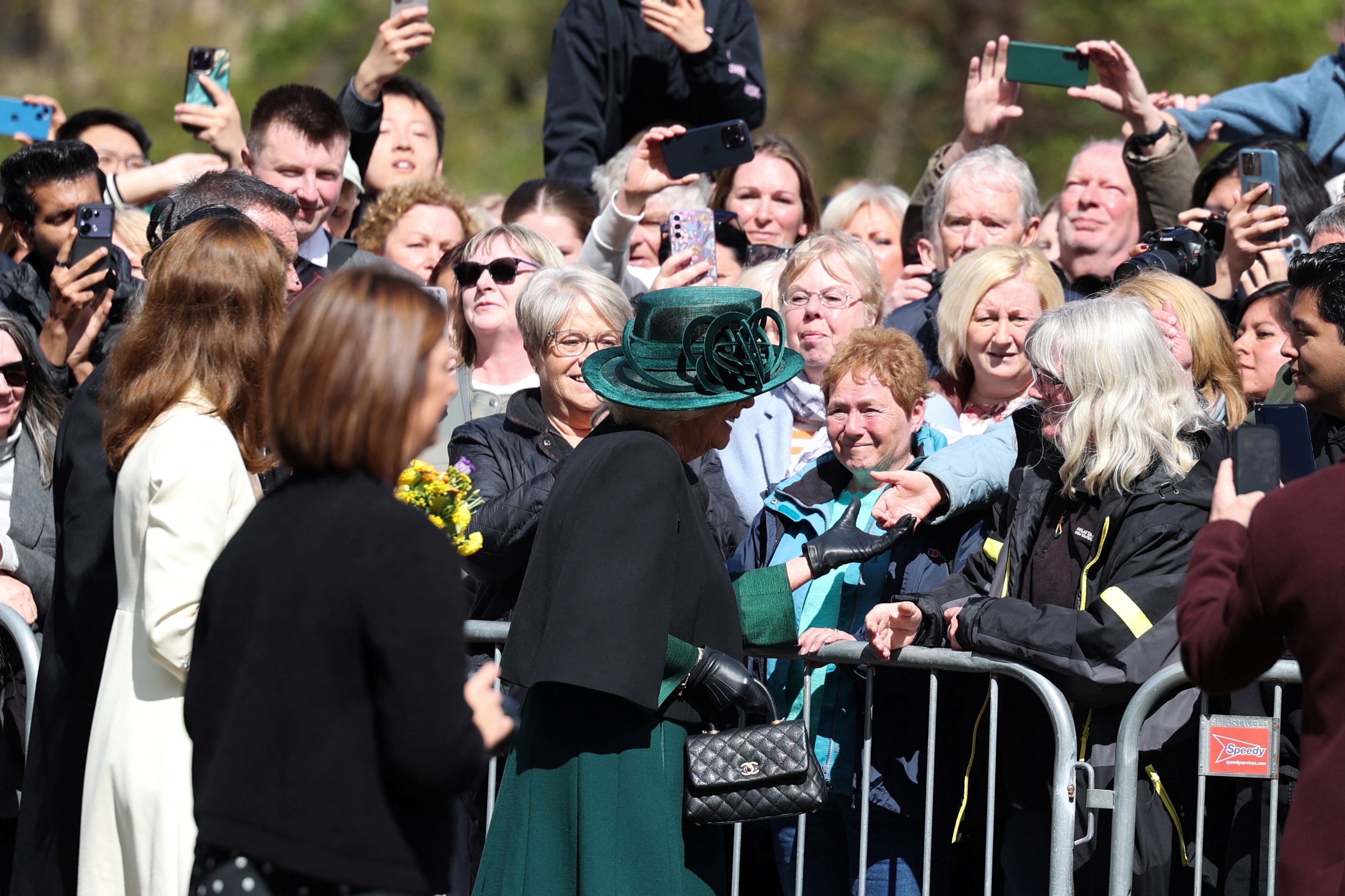 King and Queen distribute Maundy money to 76 men and 76 women, in Durham, Britain, April 17, 2025. REUTERS/Temilade Adelaja