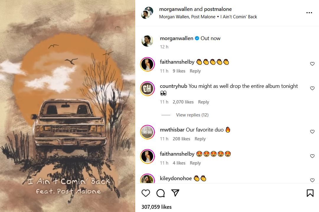Morgan Wallen, Post Malone stun with new song