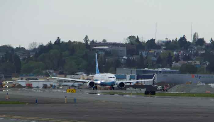 A Boeing 737 MAX plane, intended for Chinas Xiamen Airlines, arrives at King County International Airport after returning from China due to ongoing tariff disputes, in Seattle, Washington, US, April 19, 2025. — Reuters