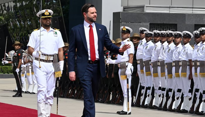 US Vice President JD Vance arrives in New Delhi, India, April 21, 2025. — Reuters