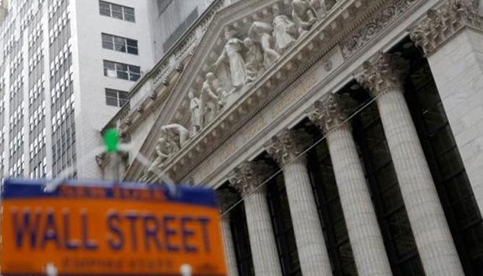 A souvenir license plate is seen outside the New York Stock Exchange in Manhattan, New York City, US. — REUTERS/File