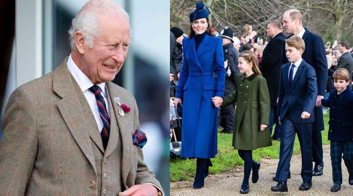 King Charles with his grandchildren