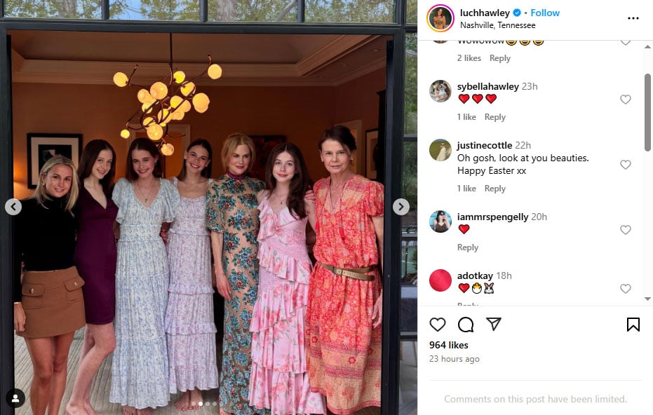 Nicole Kidman celebrates Easter with daughters Faith, Sunday